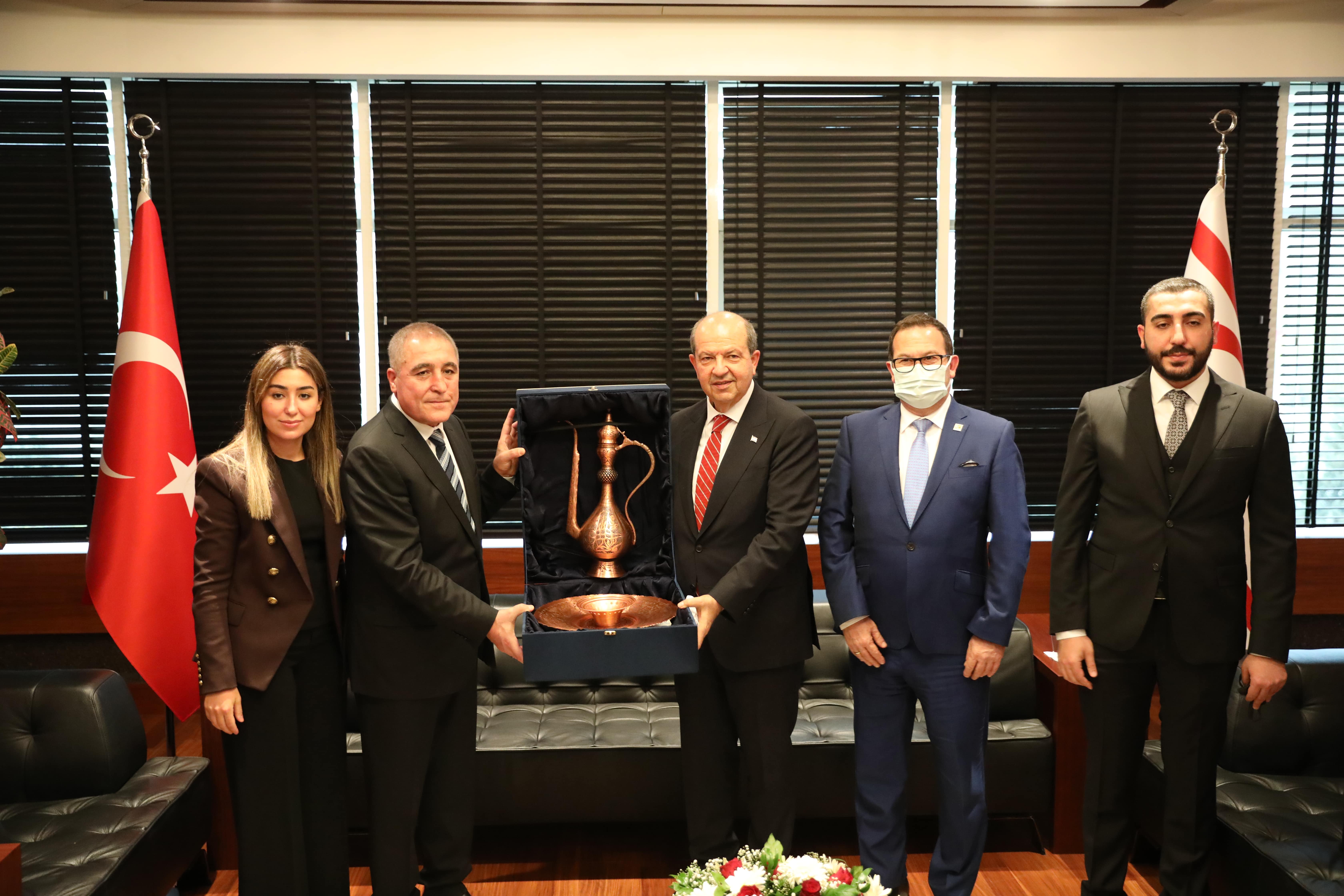 KKTC Cumhurbaşkanı Melike Tekstil Ziyareti