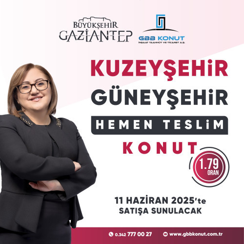 GBB KONUT UYGUN ÖDEME KOŞULLARIYLA HEMEN TESLİM KONUTLARIN SATIŞINA ÇIKIYOR